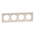 Odace - plaque de finition 4 postes - couleur beige sable