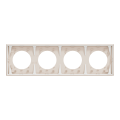 Odace - plaque de finition 4 postes - couleur beige sable