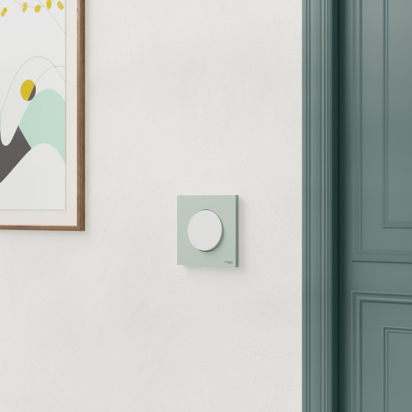 Odace - plaque de finition 1 poste - couleur vert jade