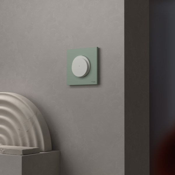 Odace - plaque de finition 1 poste - couleur vert jade