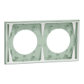 Odace - plaque de finition 2 postes - couleur vert jade
