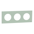 Odace - plaque de finition 3 postes - couleur vert jade
