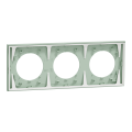 Odace - plaque de finition 3 postes - couleur vert jade