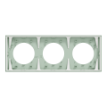 Odace - plaque de finition 3 postes - couleur vert jade