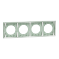 Odace - plaque de finition 4 postes - couleur vert jade