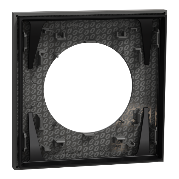 Odace - plaque de finition 1 poste - couleur gris basalte