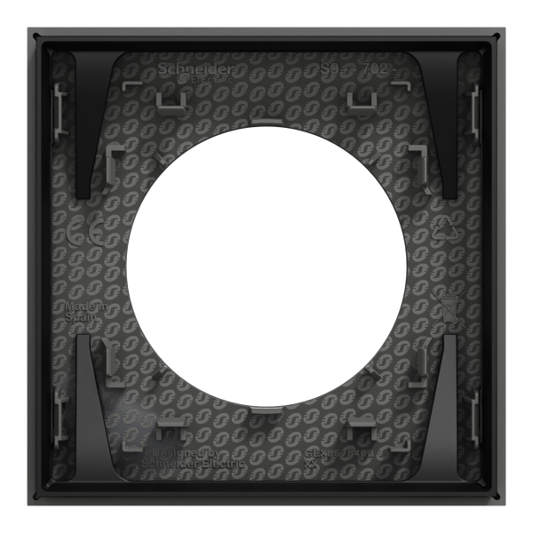 Odace - plaque de finition 1 poste - couleur gris basalte