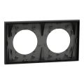 Odace - plaque de finition 2 postes - couleur gris basalte