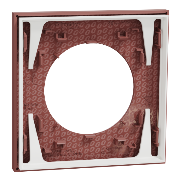 Odace - plaque de finition 1 poste - couleur rose grenat