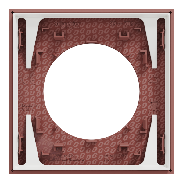 Odace - plaque de finition 1 poste - couleur rose grenat