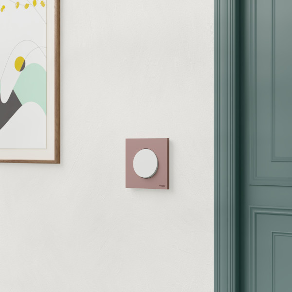 Odace - plaque de finition 1 poste - couleur rose grenat