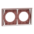 Odace - plaque de finition 2 postes - couleur rose grenat