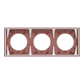 Odace - plaque de finition 3 postes - couleur rose grenat