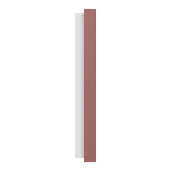 Odace - plaque de finition 3 postes - couleur rose grenat