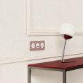 Odace - plaque de finition 3 postes - couleur rose grenat