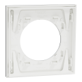 Odace métal - plaque de finition 1 poste - effet titane support blanc