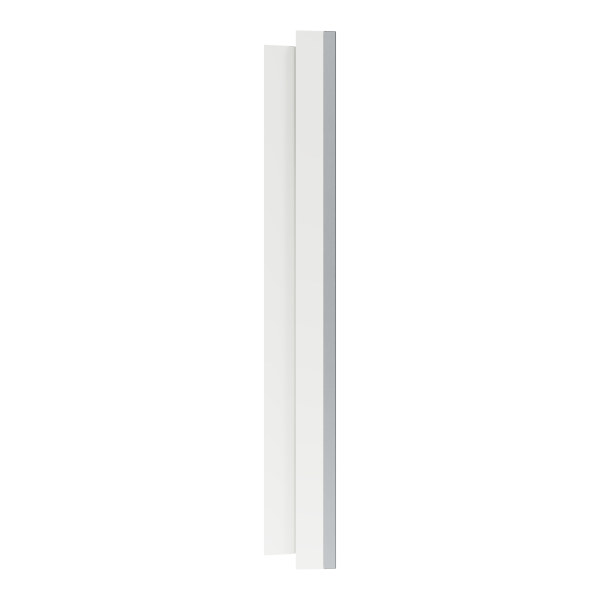 Odace métal - plaque de finition 1 poste - effet titane support blanc