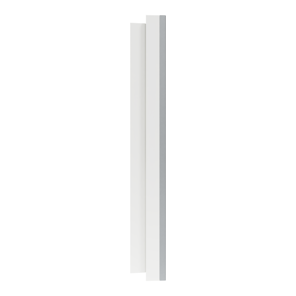 Odace métal - plaque de finition 2 postes - effet titane support blanc
