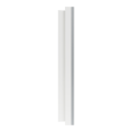 Odace métal - plaque de finition 2 postes - effet titane support blanc