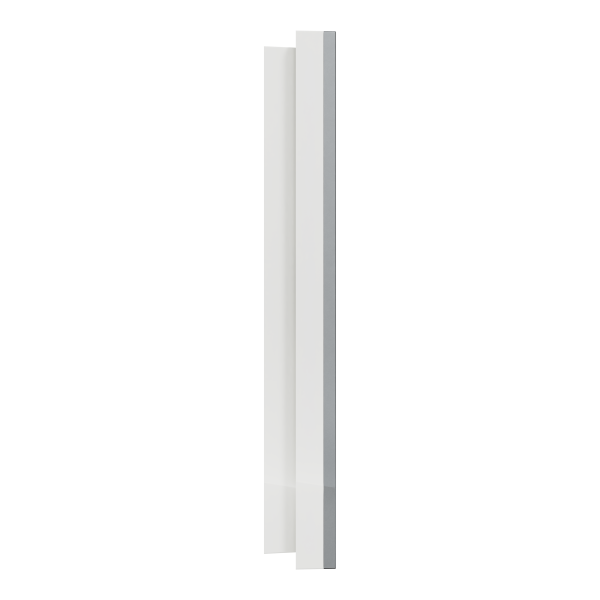 Odace métal - plaque de finition 3 postes - effet titane support blanc