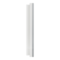 Odace métal - plaque de finition 3 postes - effet titane support blanc