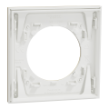 Odace métal - plaque de finition 1 poste - effet laiton support blanc