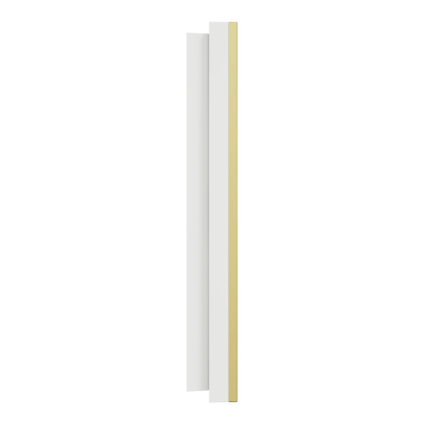 Odace métal - plaque de finition 2 postes - effet laiton support blanc