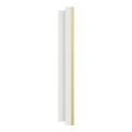 Odace métal - plaque de finition 2 postes - effet laiton support blanc