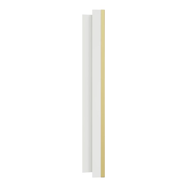 Odace métal - plaque de finition 3 postes - effet laiton support blanc