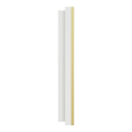 Odace métal - plaque de finition 3 postes - effet laiton support blanc