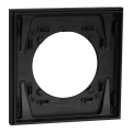 Odace métal - plaque de finition 1 poste - effet perle noire support noir