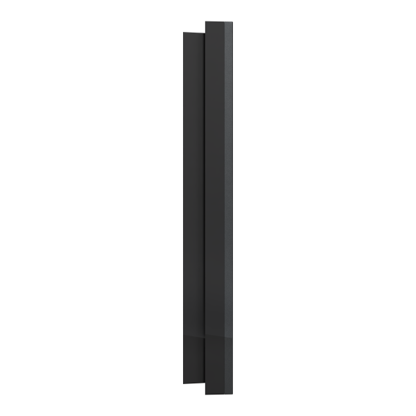 Odace métal - plaque de finition 3 postes - effet perle noire support noir