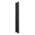Odace métal - plaque de finition 1 poste - effet aluminium support noir