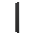 Odace métal - plaque de finition 2 postes - effet aluminium support noir
