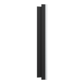 Odace métal - plaque de finition 3 postes - effet aluminium support noir