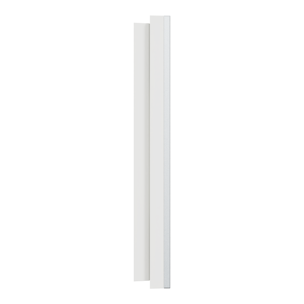 Odace métal - plaque de finition 1 poste - effet aluminium support blanc