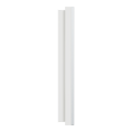 Odace métal - plaque de finition 1 poste - effet aluminium support blanc