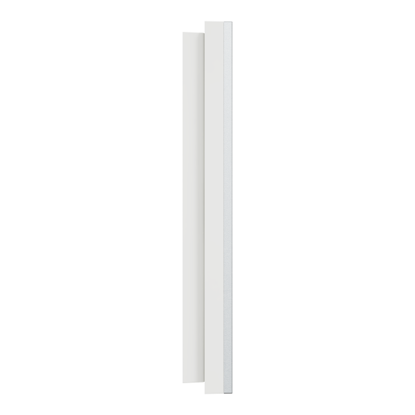 Odace métal - plaque de finition 2 postes - effet aluminium support blanc