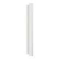 Odace métal - plaque de finition 2 postes - effet aluminium support blanc