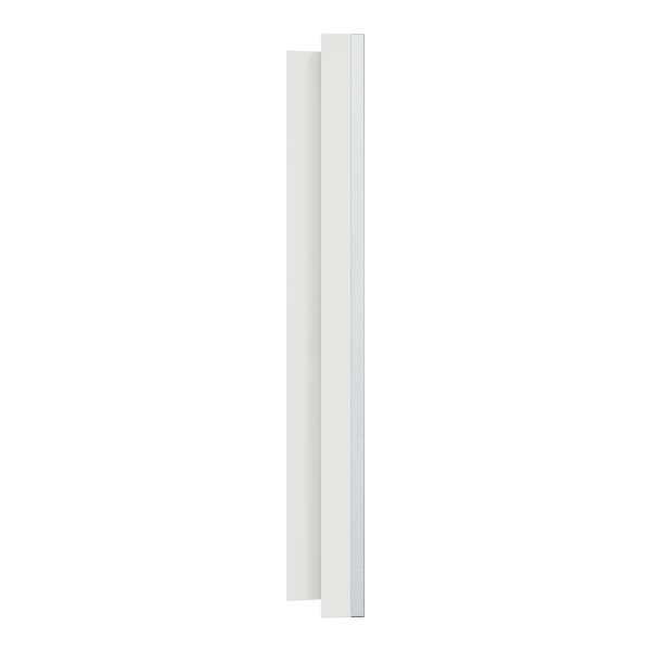 Odace métal - plaque de finition 3 postes - effet aluminium support blanc