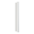 Odace métal - plaque de finition 3 postes - effet aluminium support blanc