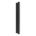 Odace métal - plaque de finition 2 postes - effet titane support noir