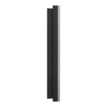 Odace métal - plaque de finition 3 postes - effet titane support noir