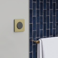 Odace métal - plaque de finition 1 poste - effet laiton support noir
