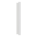 Odace métal - plaque de finition 1 poste - effet céramique blanc support blanc