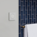 Odace métal - plaque de finition 1 poste - effet céramique blanc support blanc