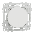 Odace - lot de 108 double va-et-vient ou poussoir s920214 - blanc craie