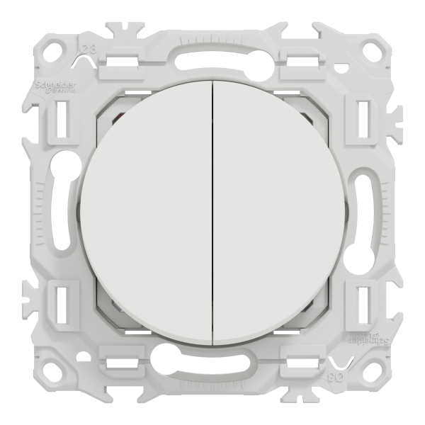 Odace - lot de 108 double va-et-vient ou poussoir s920214 - blanc craie