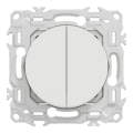Odace - lot de 108 double va-et-vient ou poussoir s920214 - blanc craie