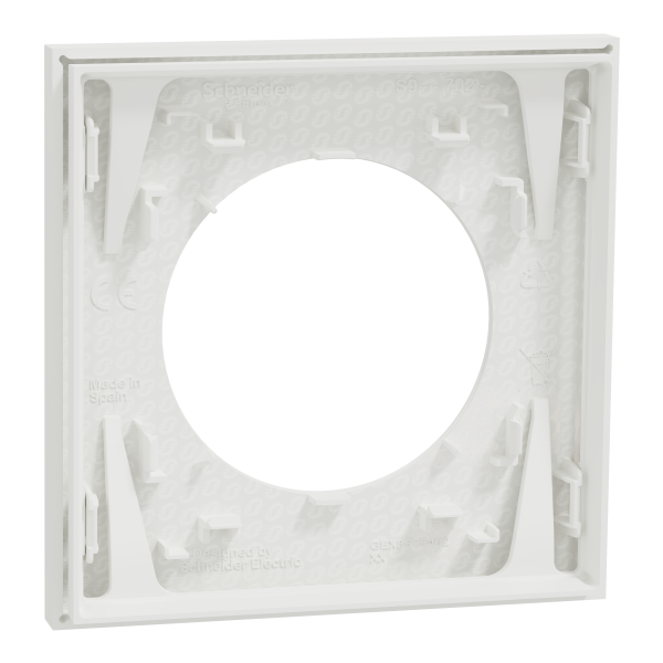 Odace - plaque de finition 1 poste - couleur blanc craie